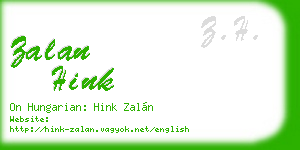 zalan hink business card